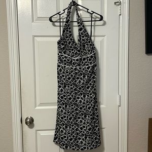 ABstudio Black & White Halter Dress Size 14
